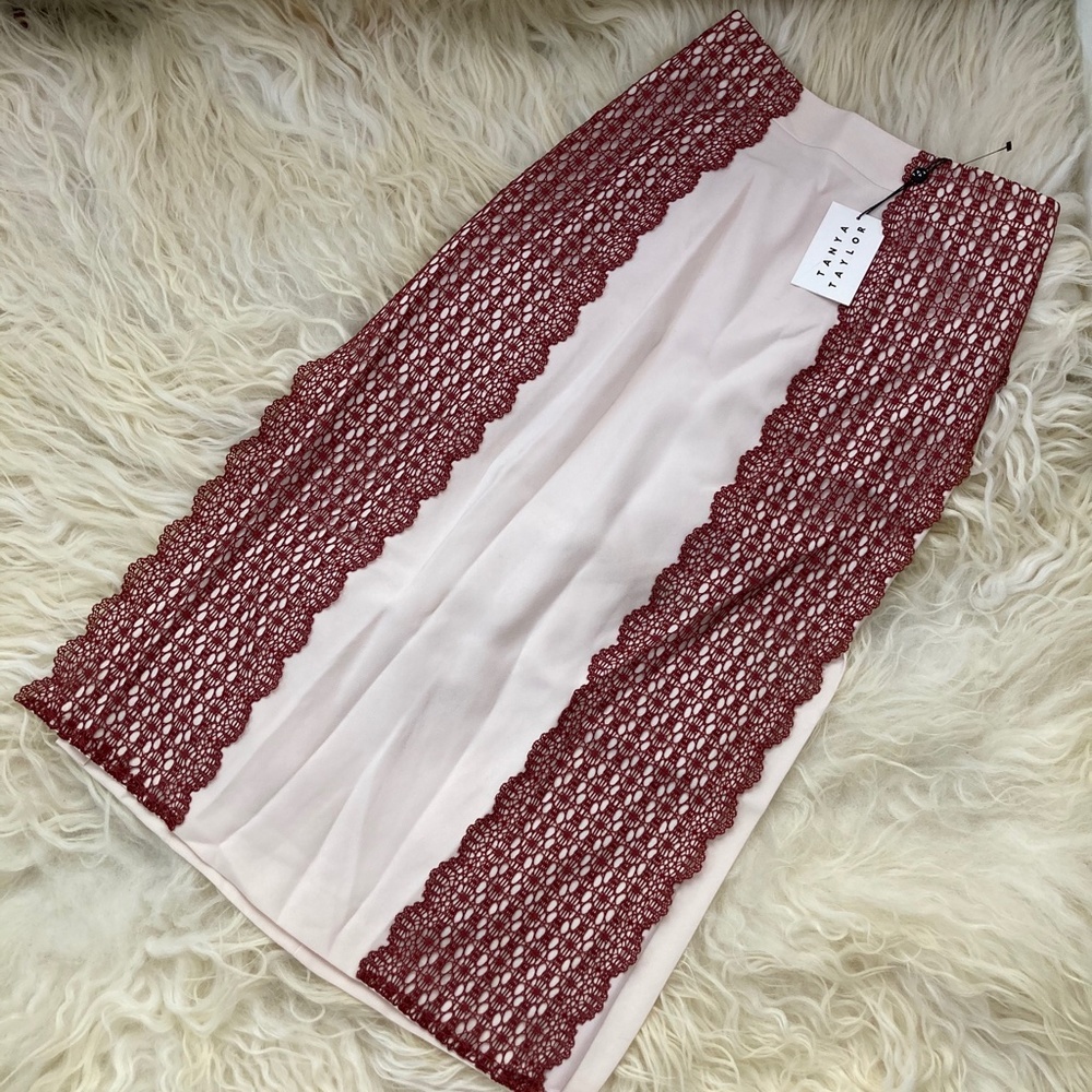 TANYA TAYLOR Crochet-Paneled Simmons Skirt - Picture 9 of 12